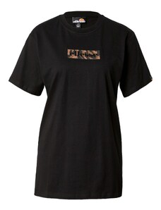 ELLESSE Тениска 'Grassi' пясъчен / кафяво / черно