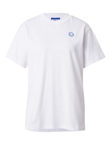 HUGO Тениска синьо / бяло
