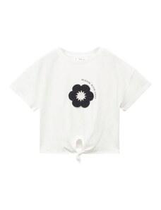 MANGO KIDS Тениска 'Bloom' черно / бяло