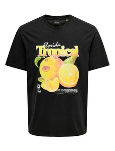 Only & Sons Тениска 'COAST' жълто / светлозелено / черно / мръсно бяло