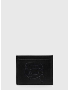 Кожен калъф за карти Karl Lagerfeld в черно