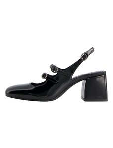 Bershka Дамски обувки на ток с отворена пета черно