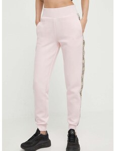 Спортен панталон Guess BRITNEY в розово с апликация V2YB15 KB3P2