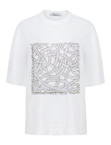 NOCTURNE Тениска черно / сребърно / бяло