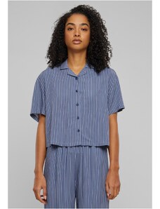 Urban Classics Women's Viscose Resort Shirt - Blue
