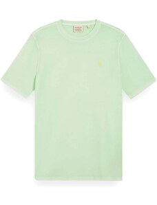 SCOTCH & SODA T-Shirt Garment Dye Logo Crew 175652 SC0514 seafoam