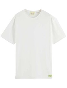 SCOTCH & SODA T-Shirt Raw Edge 175654 SC0006 white