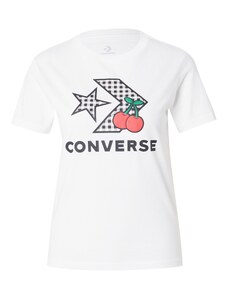CONVERSE Тениска зелено / червено / черно / бяло