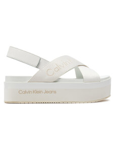 Сандали Calvin Klein Jeans Flatform Sandal Sling In Mr YW0YW01362 Off White YBR