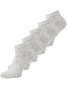 JACK & JONES Къси чорапи 'Dongo' сив меланж / черно