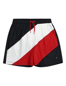 Tommy Hilfiger Underwear Шорти за плуване 'MEDIUM DRAWSTRING' морскосиньо / червено / бяло