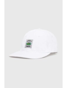 Памучна шапка с козирка Carhartt WIP Field Cap в бяло с апликация I033216.02XX