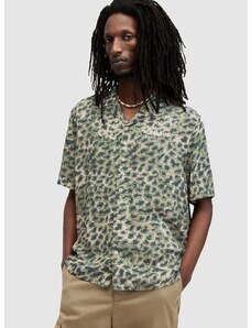 Риза AllSaints UNDRGRND CM SS SHIRT мъжка със свободна кройка MS578Z