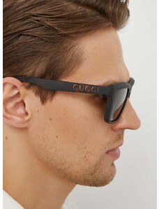 Слънчеви очила Gucci в кафяво