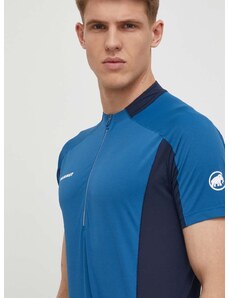 Спортна тениска Mammut Aenergy FL в синьо с десен
