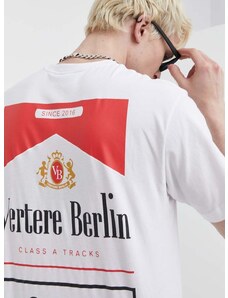 Памучна тениска Vertere Berlin в бяло с принт VER T194