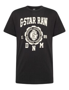 G-Star RAW Тениска кремаво / черно