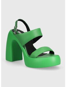 Кожени сандали Karl Lagerfeld ASTRAGON HI в зелено KL33724