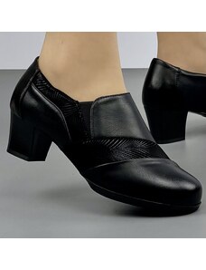 Genzona Висококачествени кожени дамски обувки с лек ток 608-3k
