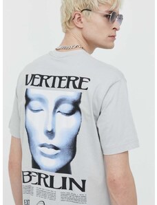 Памучна тениска Vertere Berlin SLEEPWALK в сиво с принт VER T238