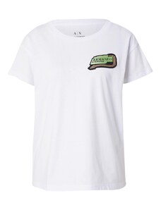 ARMANI EXCHANGE Тениска светлозелено / черно / бяло