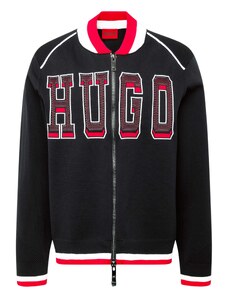 HUGO Red Суичъри с качулка 'Sanby' ярко червено / черно / бяло