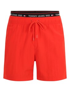 Tommy Jeans Шорти за плуване червено / черно / бяло