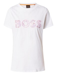 BOSS Тениска 'Elogo' кафяво / люляк / розово / бяло