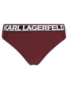 Karl Lagerfeld Долнище на бански тип бикини бургундово червено / черно / бяло