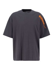 ALPHA INDUSTRIES Тениска антрацитно черно / оранжево