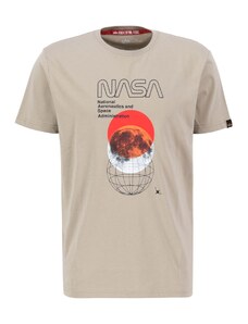 ALPHA INDUSTRIES Тениска 'NASA Orbit' цвят "пясък" / пъстро
