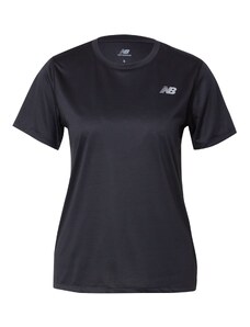 new balance Функционална тениска 'Essentials' черно / мръсно бяло