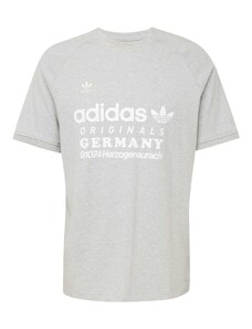 ADIDAS ORIGINALS Тениска сив меланж / бяло