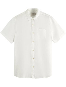 SCOTCH & SODA Риза Short Sleeve Cotton 177148 SC0006 white