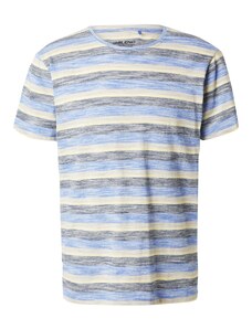 BLEND Тениска бежово меланж / синьо / коняк / светложълто