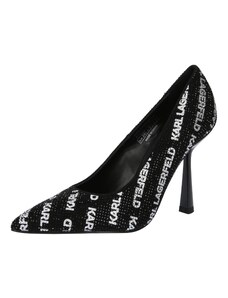 Karl Lagerfeld Официални дамски обувки черно / бяло
