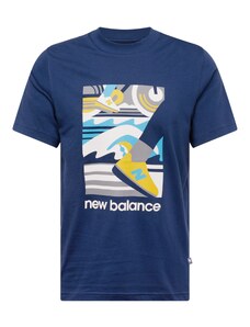 new balance Тениска 'Triathlon' сапфирено синьо / небесносиньо / сив деним / бяло