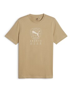 PUMA Тениска 'BETTER SPORTSWEAR' светлокафяво / бяло