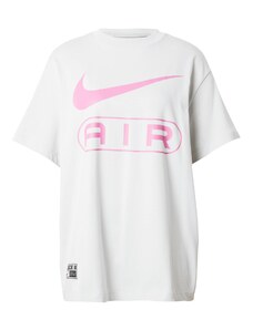 Nike Sportswear Свободна дамска риза 'AIR' светлосиво / бледорозово / черно / бяло