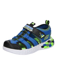 SKECHERS Отворени обувки 'MEGA-SPLASH 2.0' синьо / неоново зелено / черно / бяло