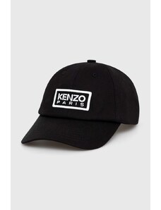 Памучна шапка с козирка Kenzo в черно с апликация FE58AC711F32.99