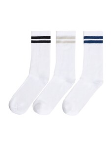 Bershka Къси чорапи синьо / светлосиво / черно / бяло