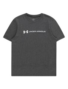 UNDER ARMOUR Функционална тениска 'WORDMARK' черен меланж / бяло