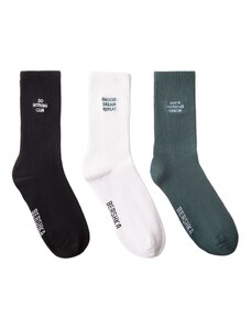 Bershka Къси чорапи зелено / черно / бяло