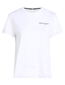 Karl Lagerfeld Тениска 'Signature' черно / бяло