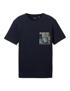 TOM TAILOR Тениска морскосиньо / светлозелено / светлолилаво / бледорозово