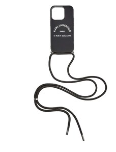 Karl Lagerfeld Калъф за смартфон черно / мръсно бяло