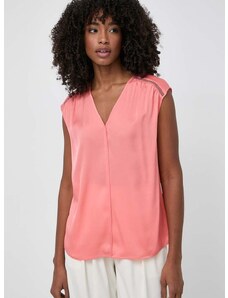 Копринена блуза BOSS в лилаво с изчистен дизайн 50514360