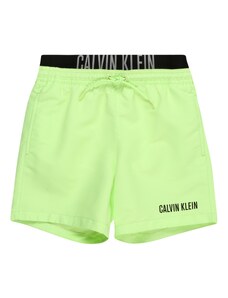 Calvin Klein Swimwear Шорти за плуване 'Intense Power' лайм / черно / бяло