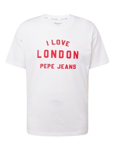 Pepe Jeans Тениска червено / бяло